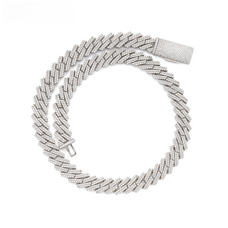 12MM S925+Moissanite Cuban Chain