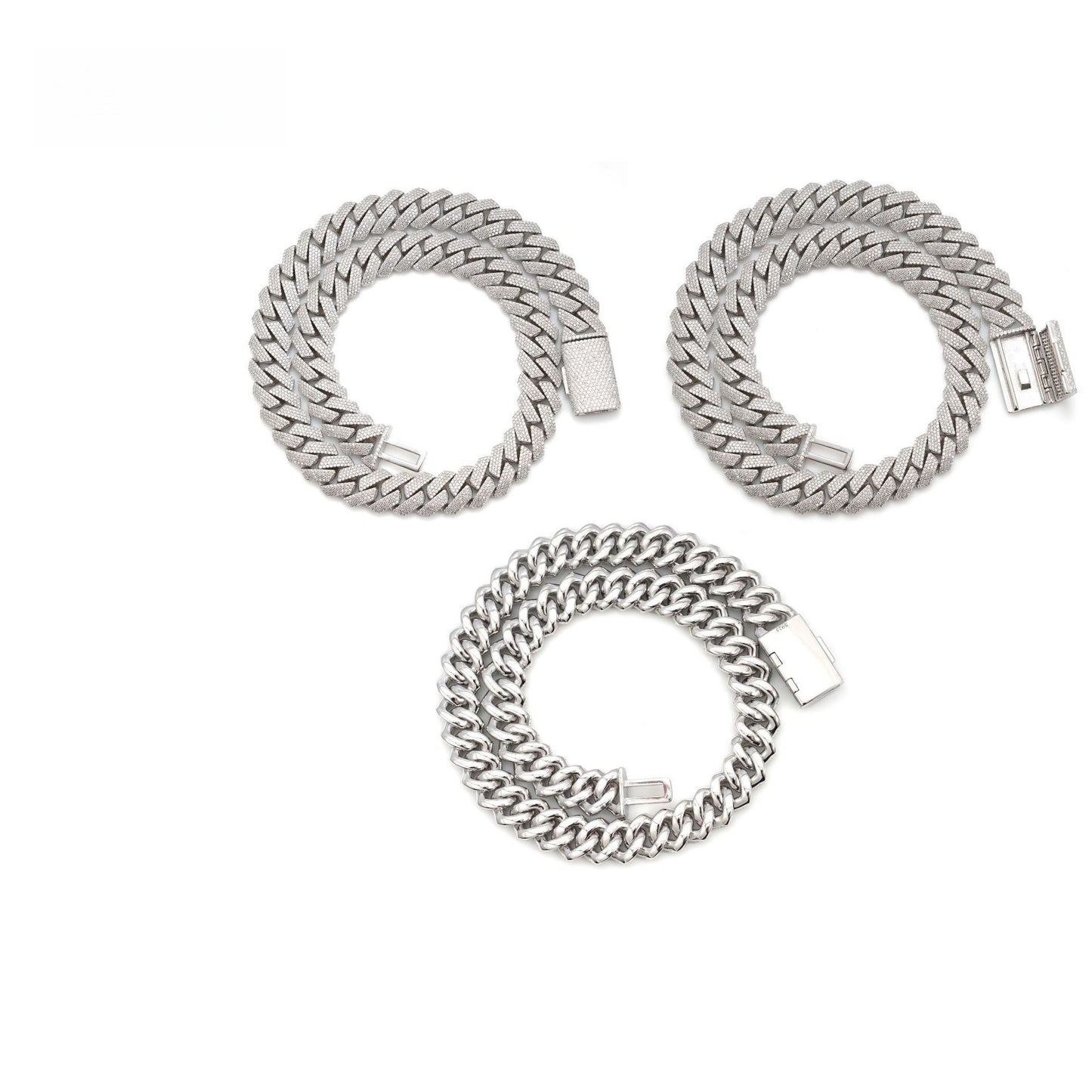 15MM S925+Moissanite Cuban Chain