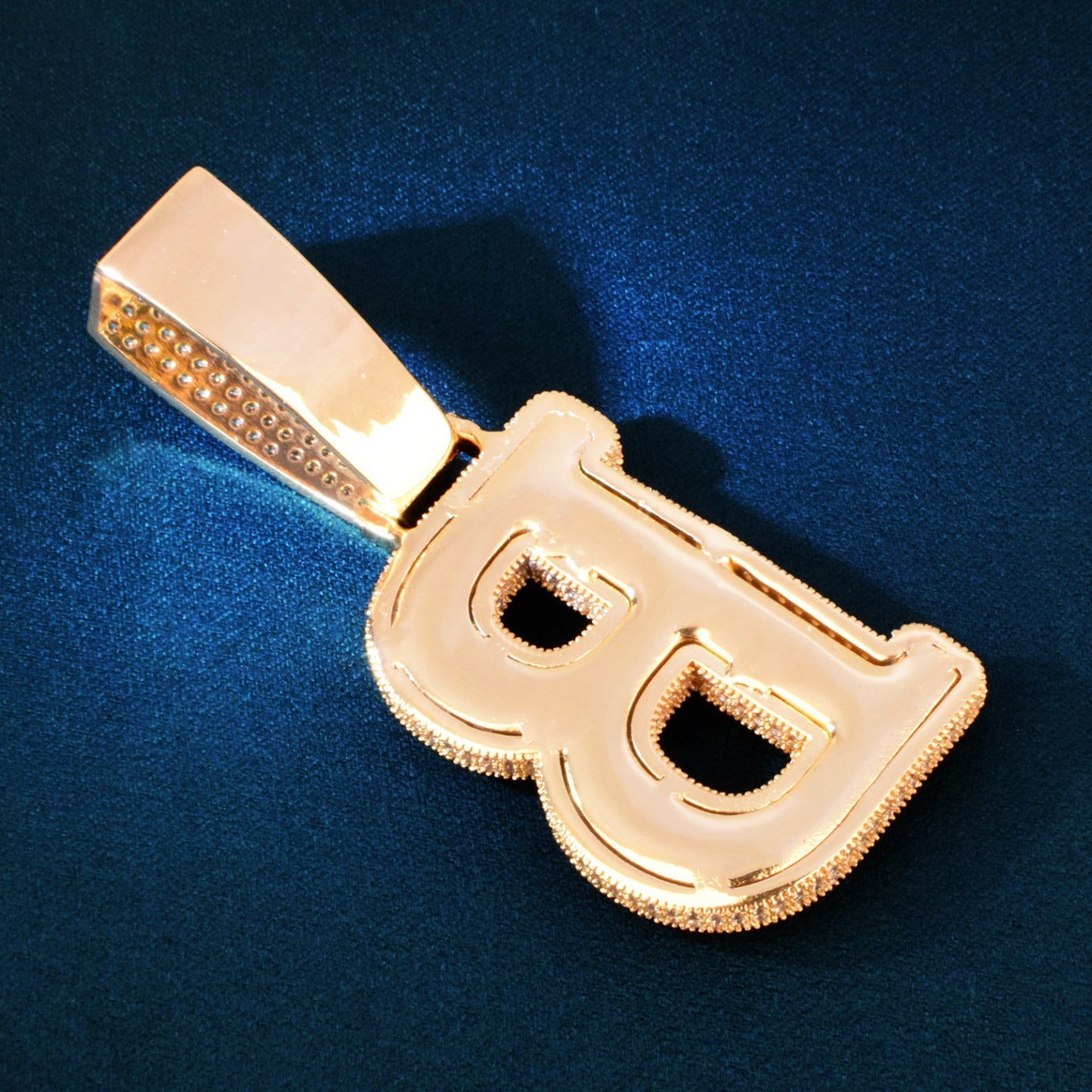 Big Ice Initial Pendant