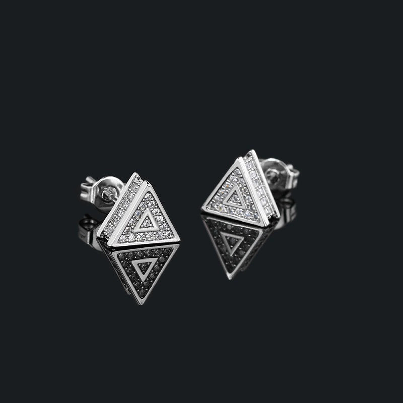 Triangle Stone Earrings - Ice Grind