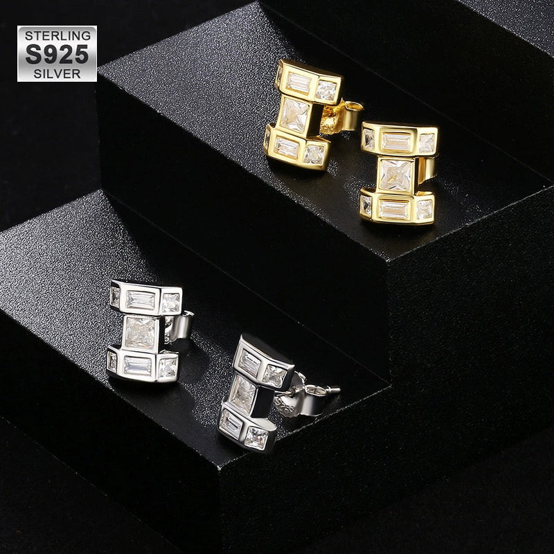 S925 Barbell Pendant - Ice Grind