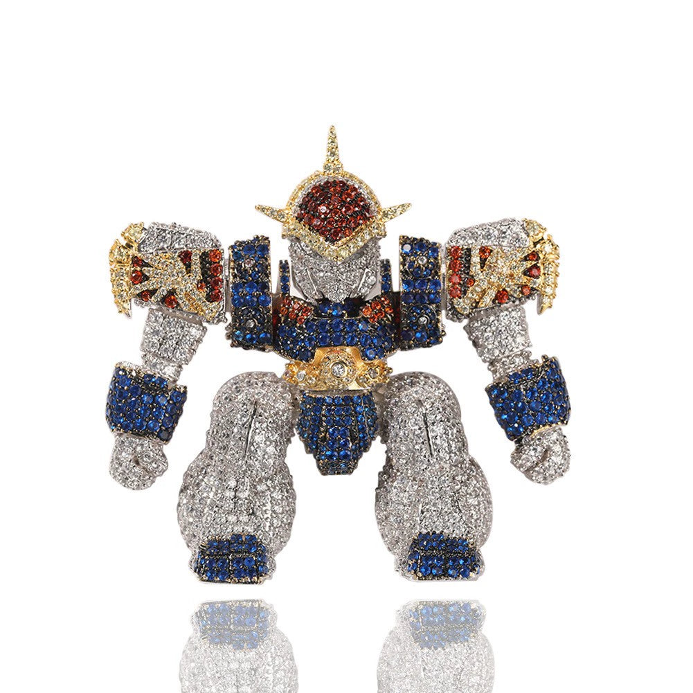 Iced Mecha Warrior Pendant
