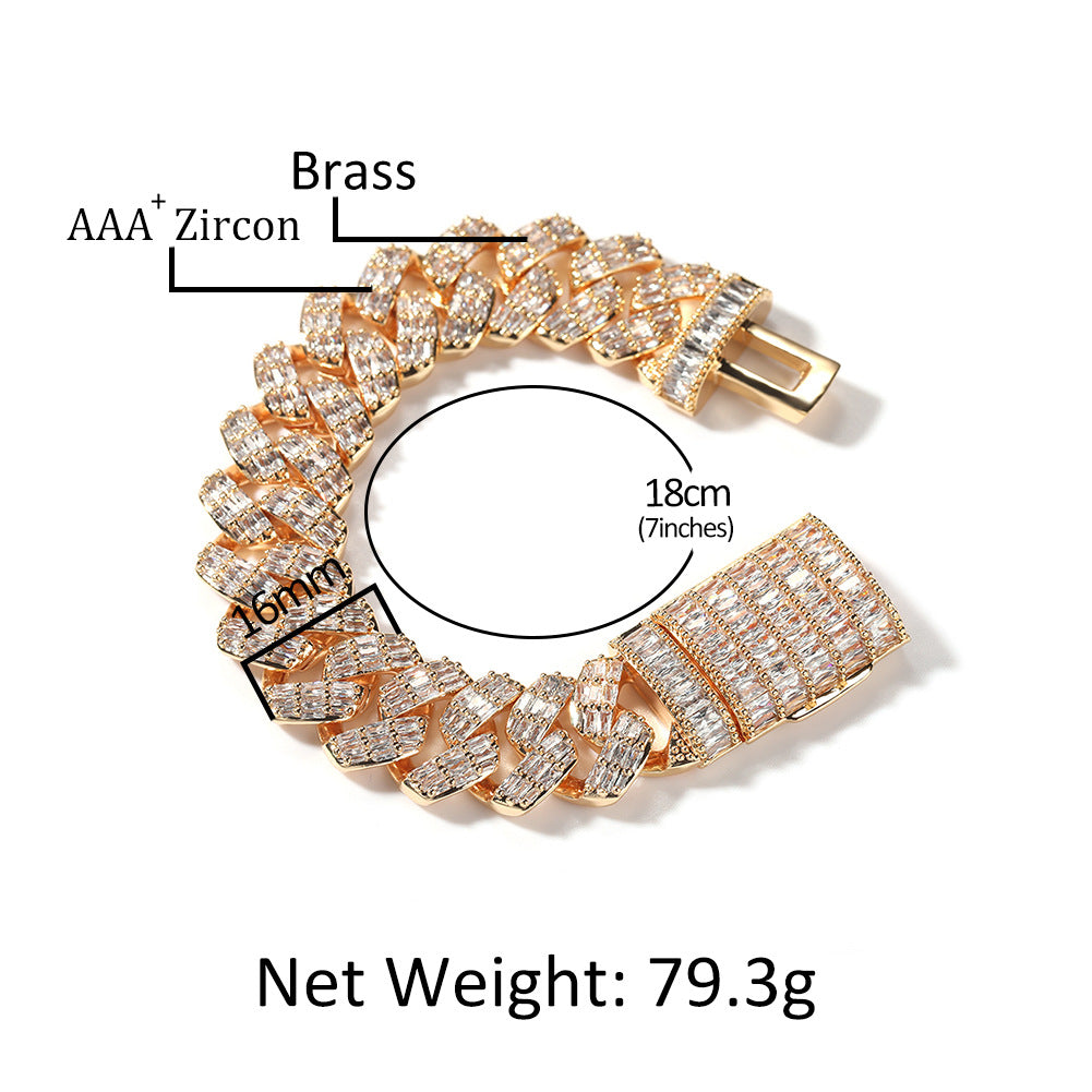 19MM Triple Ice Row Bracelet