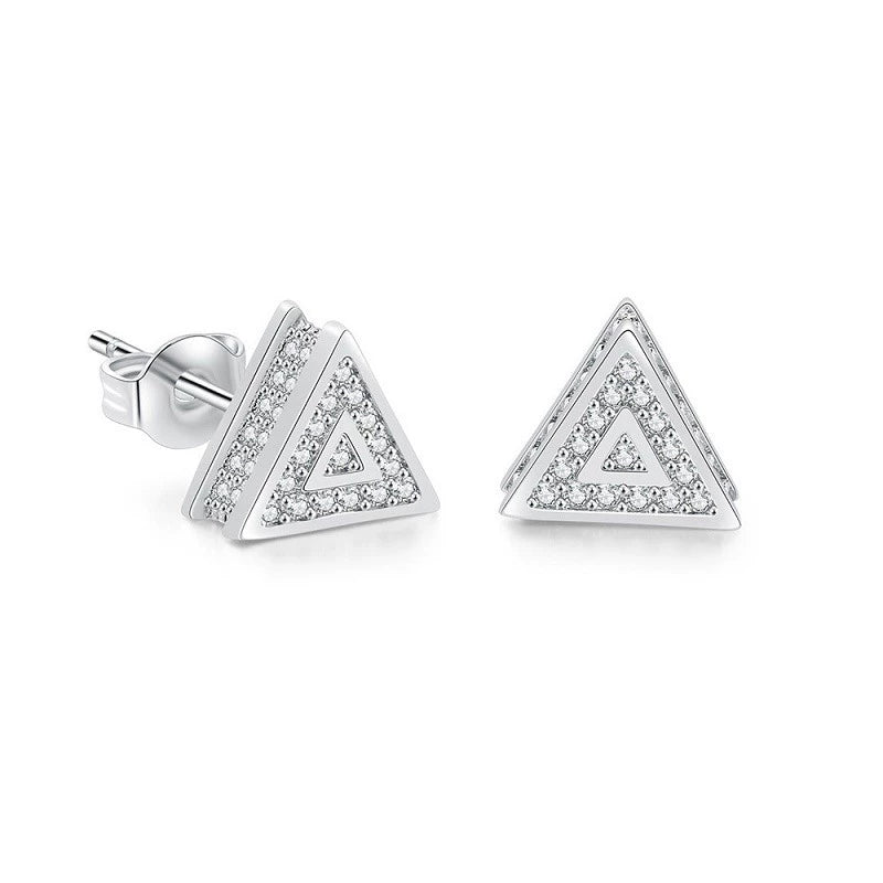 Triangle Stone Earrings - Ice Grind