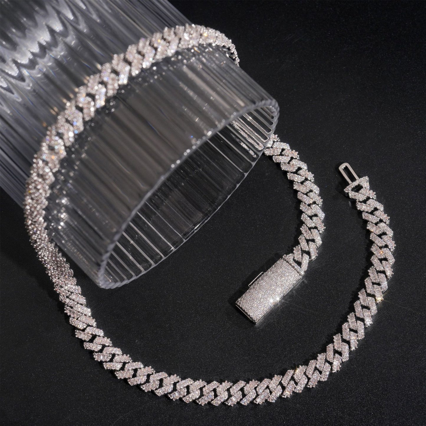 8MM S925+Moissanite Cuban Chain