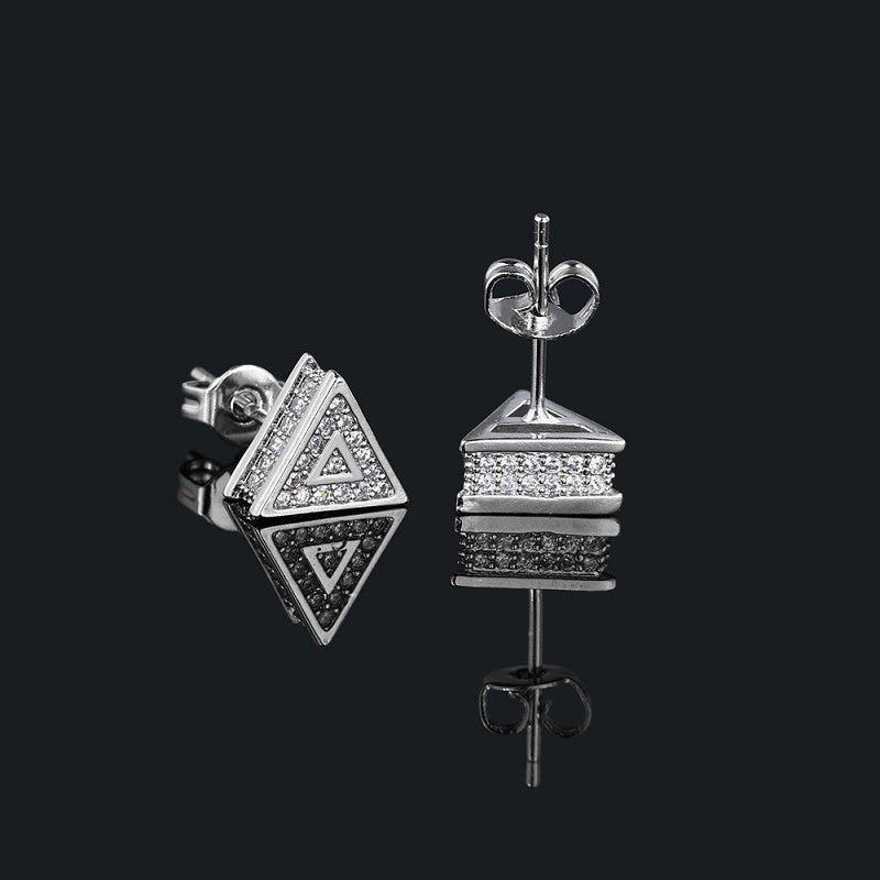 Triangle Stone Earrings - Ice Grind