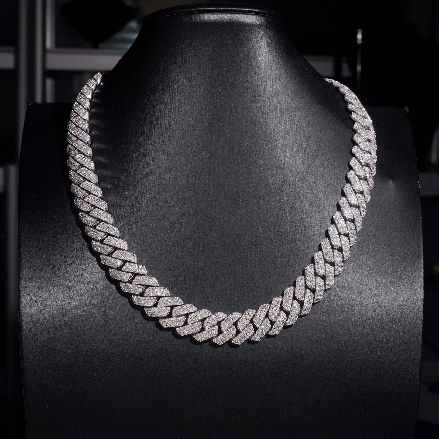 15MM S925+Moissanite Cuban Chain