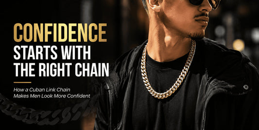 IceGrind cuban link chain blog cover showing a confident young man wearing a bold gold chain for standout style