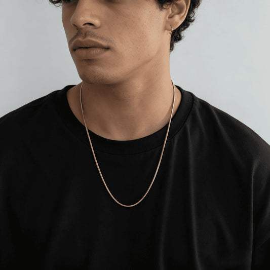 2MM Gold Snake Chain - Men’s Sleek Necklace