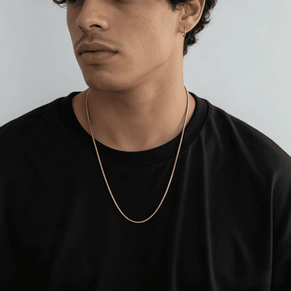 2MM Gold Snake Chain - Men’s Sleek Necklace