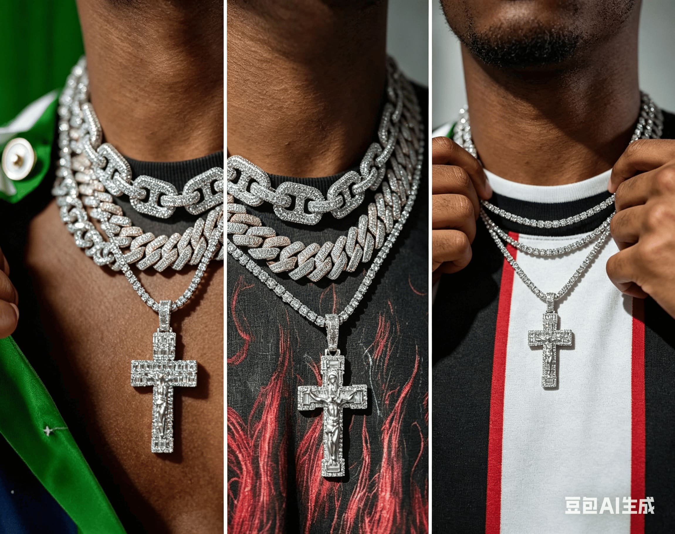 Silver Pendant for Men | Jesus Pendant | Crowned Jesus Relief