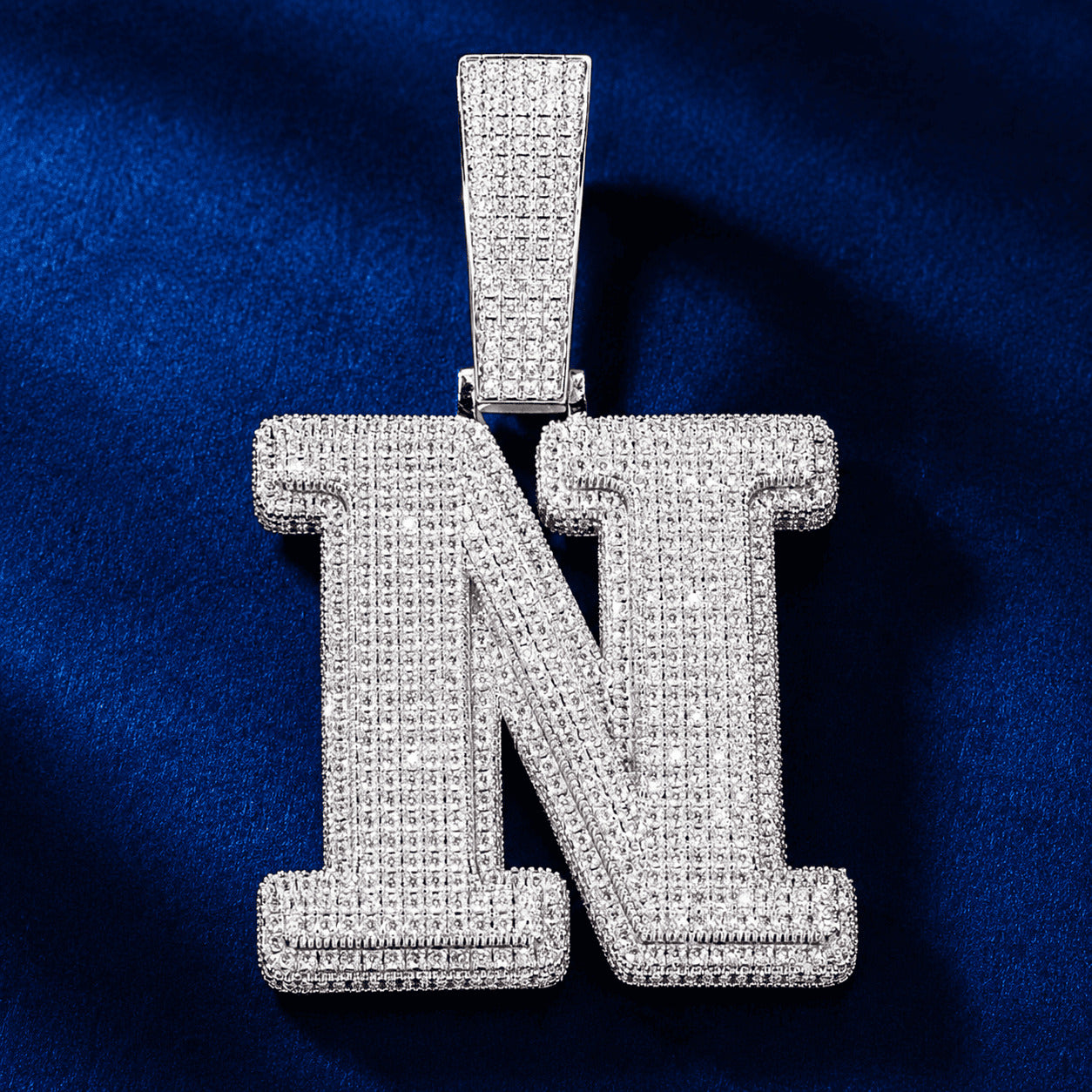 Big Ice Initial Pendant