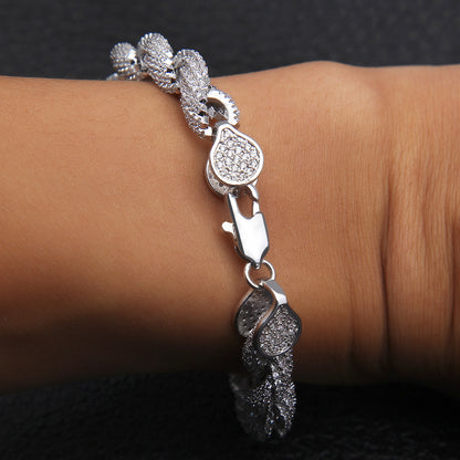 8MM Diamond Braid Bracelet