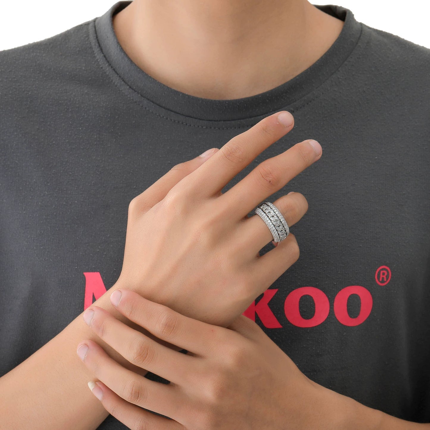 SpinFlex Iced Link Ring