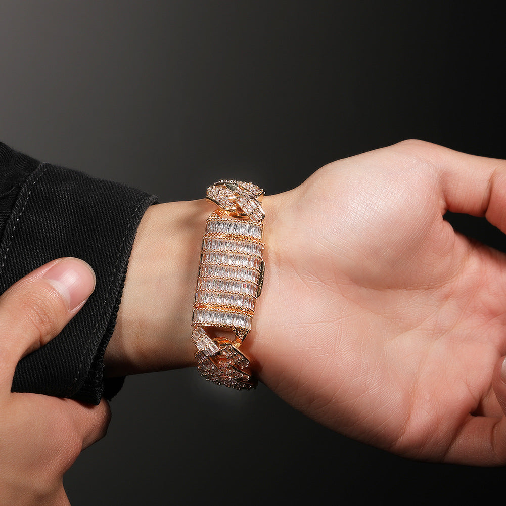 19MM Triple Ice Row Bracelet