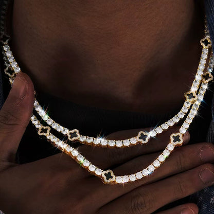 Four Leaf Clover Tennis Chain - Ice Grind