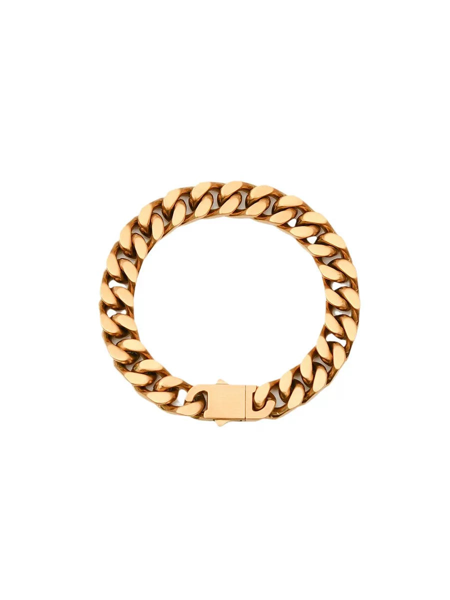 10MM Gold Cuban Link Bracelet - Smooth Matte Links