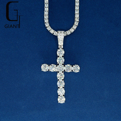 Moissnite Cross Pendant