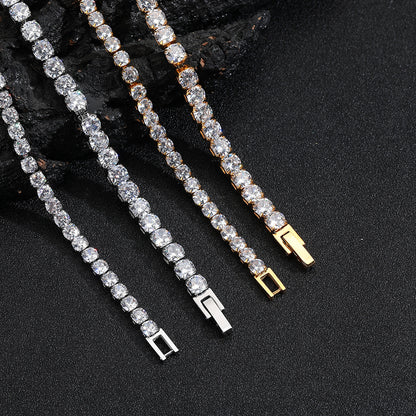 5MM Gold Tennis Bracelet - Classic Round Stone