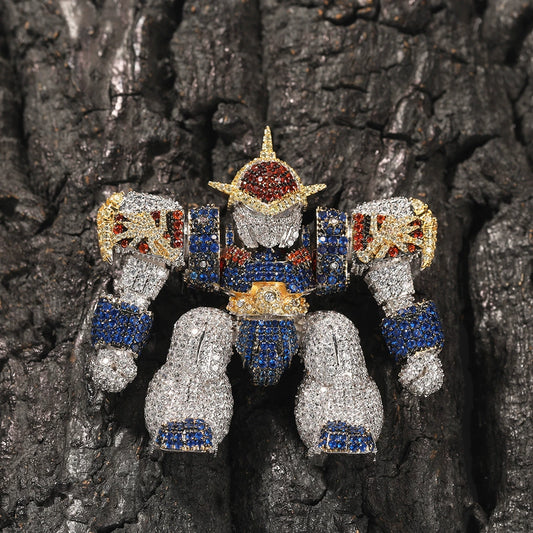 Iced Mecha Warrior Pendant