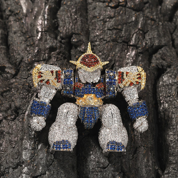 Iced Mecha Warrior Pendant