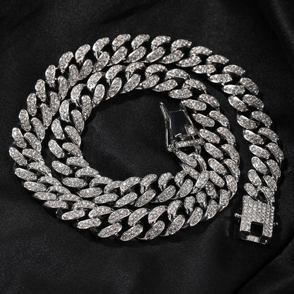 Alloy Diamond Cuba Chain