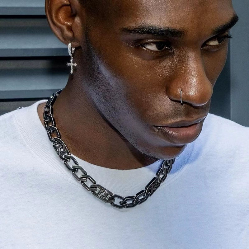 S925 Cross Earrings - Ice Grind