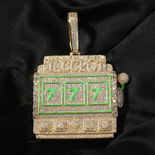 Gold Pendant - All In 777 Glow Slot Machine