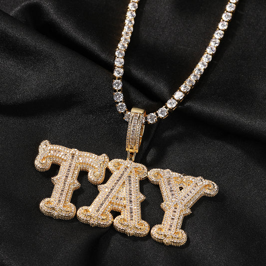 Custom Royal VVS Letter Pendant