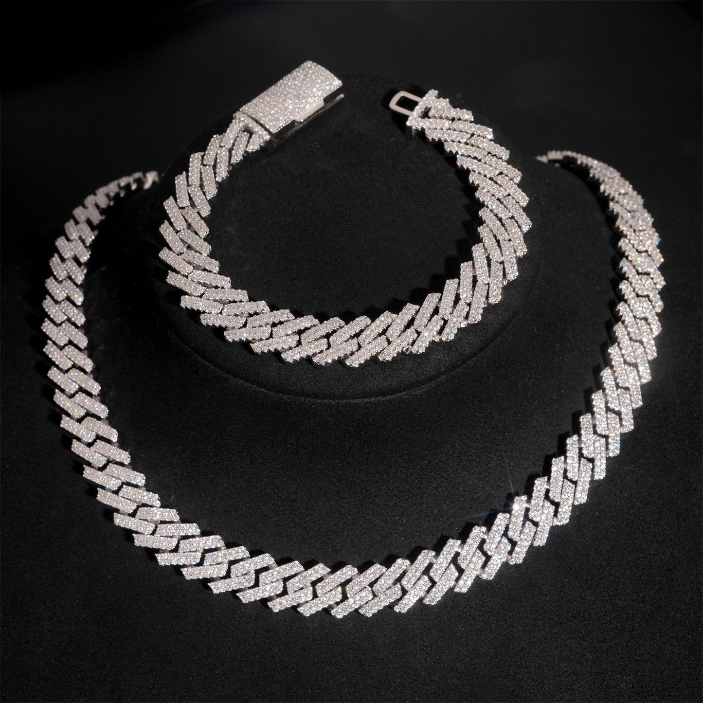 12MM S925+Moissanite Cuban Chain