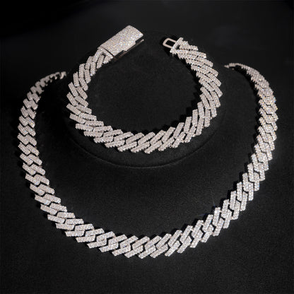 12MM S925+Moissanite Cuban Chain