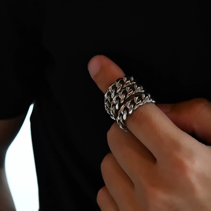 Cuban Chain Ring - Ice Grind
