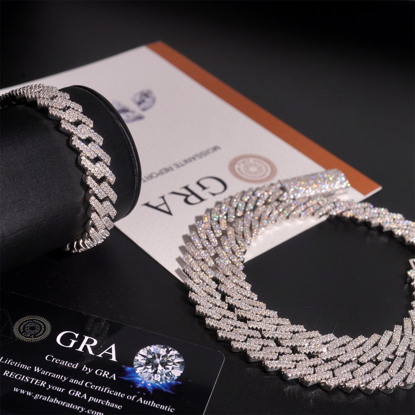 12MM S925+Moissanite Cuban Chain