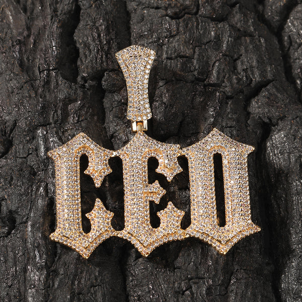 Custom Gothic Letter Pendant