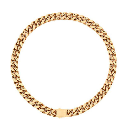 12MM Gold Cuban Chain - Ice Grind