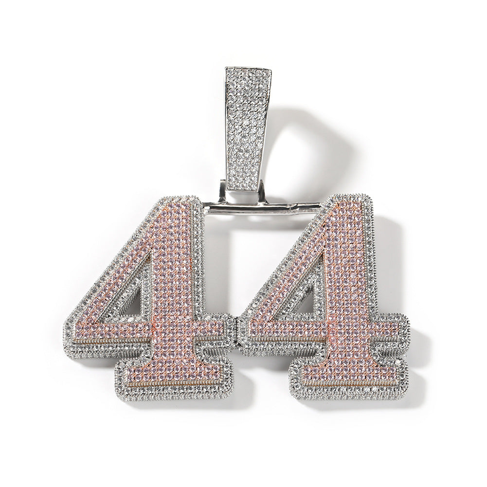 Rose Gold Custom Pendant - Iced Out Full Pave Block Letters