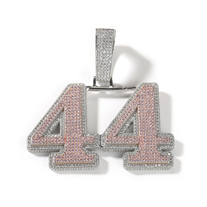 Rose Gold Custom Pendant - Iced Out Full Pave Block Letters