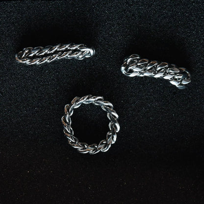 Cuban Chain Ring - Ice Grind