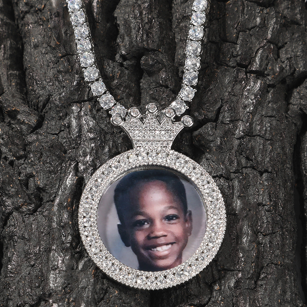 Custom King’s Photo Iced Pendant