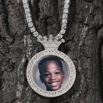 Custom King’s Photo Iced Pendant