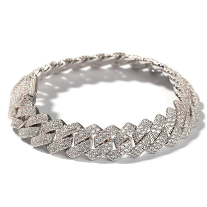 14MM Cuban Bracelet - Ice Grind