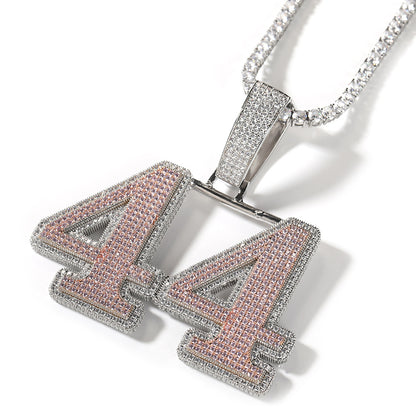 Rose Gold Custom Pendant - Iced Out Full Pave Block Letters