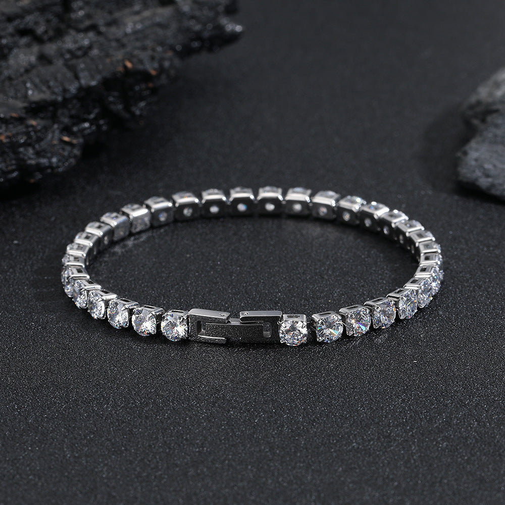 5MM White Gold Tennis Bracelet - Classic Round Stone
