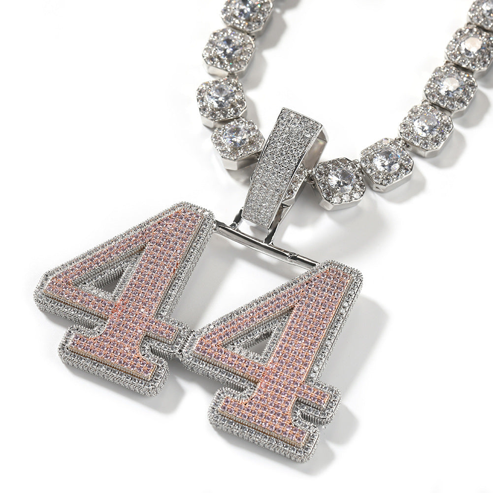 Rose Gold Custom Pendant - Iced Out Full Pave Block Letters