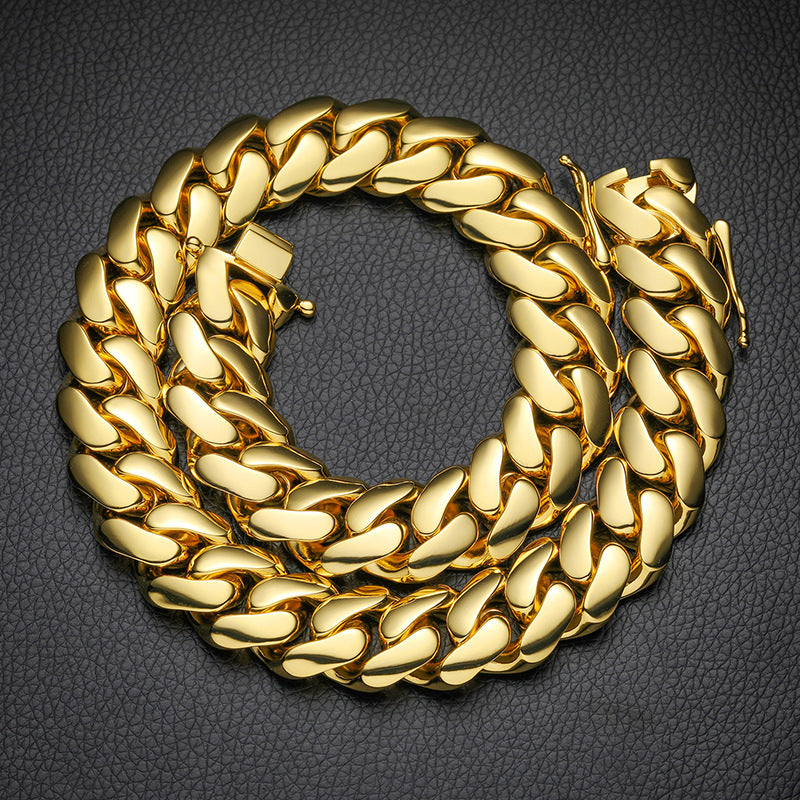 20MM Gold Miami Cuban Link Chain - Extra Wide Statement Links
