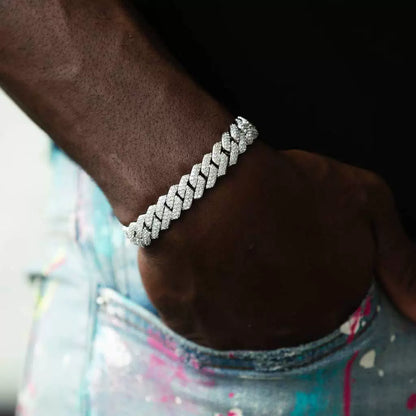 14MM Cuban Bracelet - Ice Grind