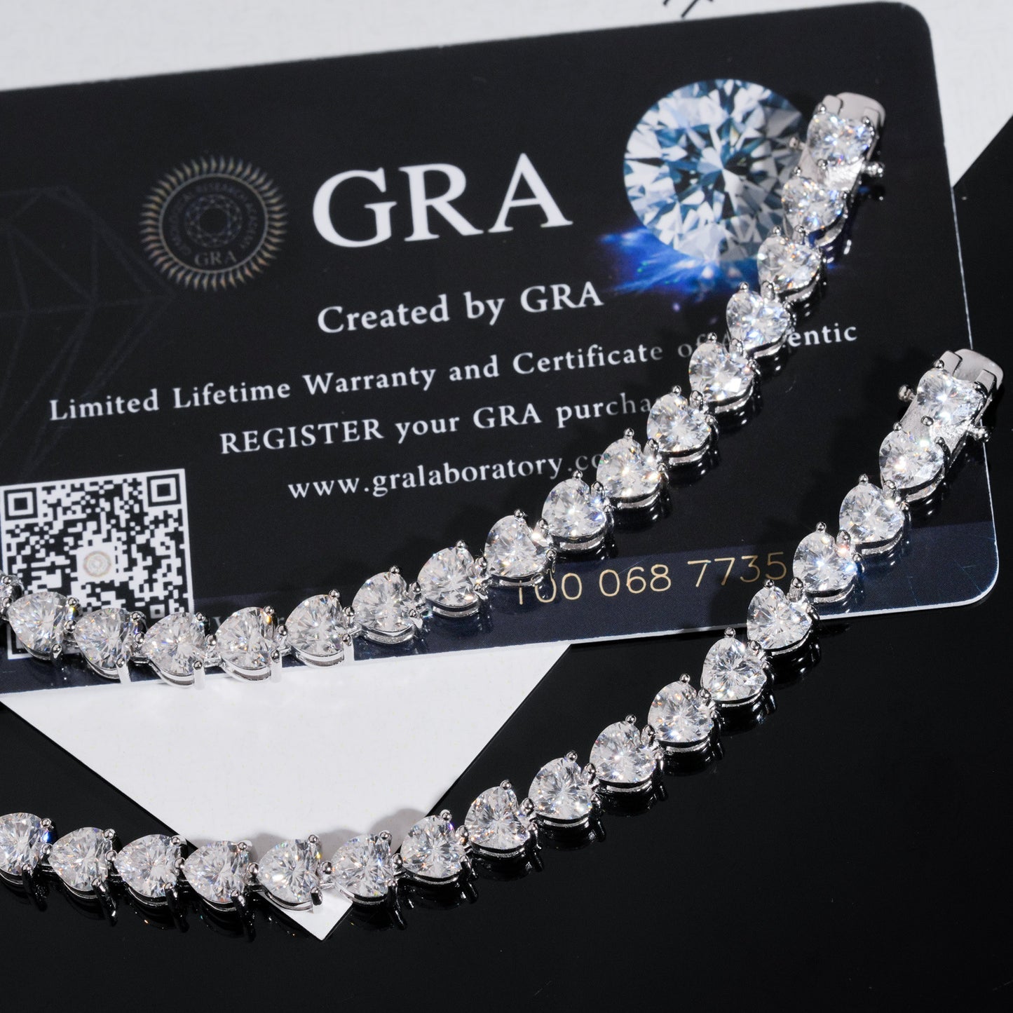 5MM Moissanite Tennis Chain - Heart Cut VVS S925 Silver