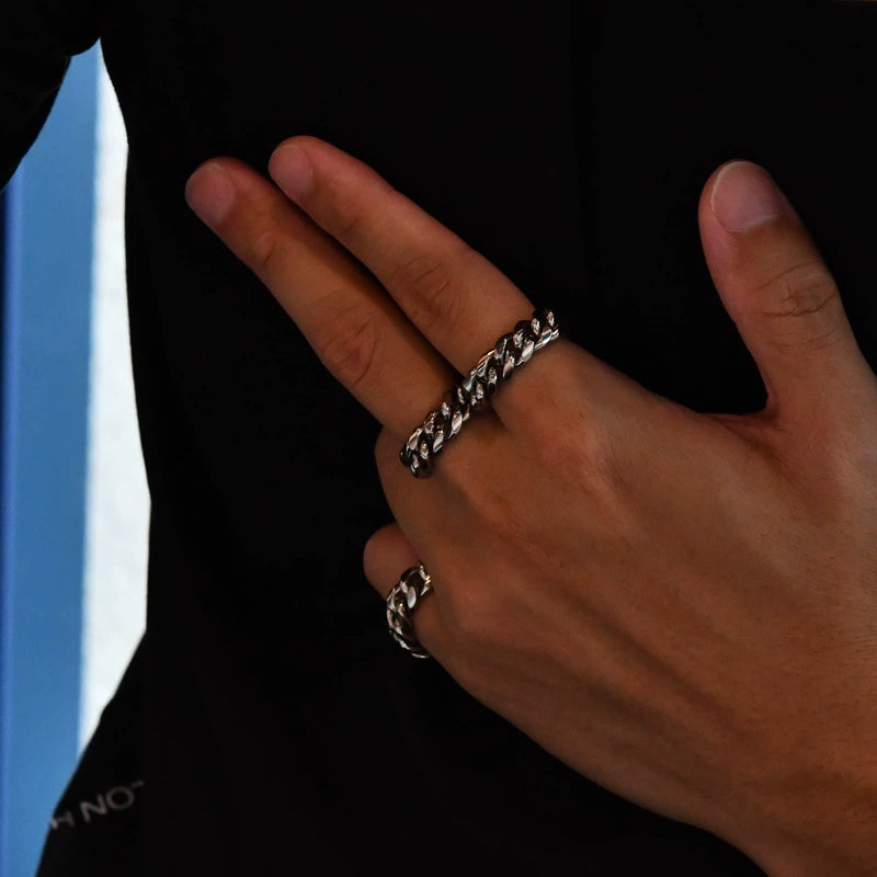 Cuban Chain Ring - Ice Grind