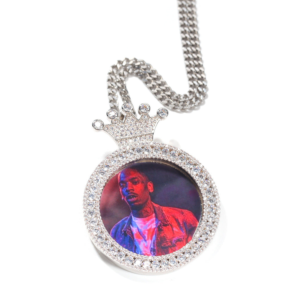 Custom King’s Photo Iced Pendant