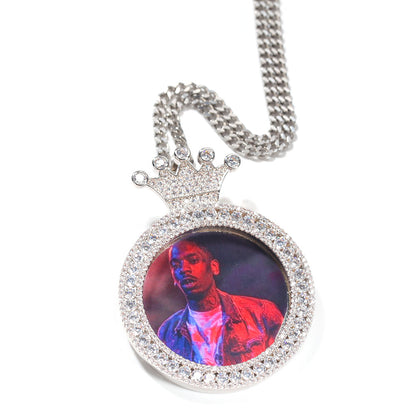 Custom King’s Photo Iced Pendant